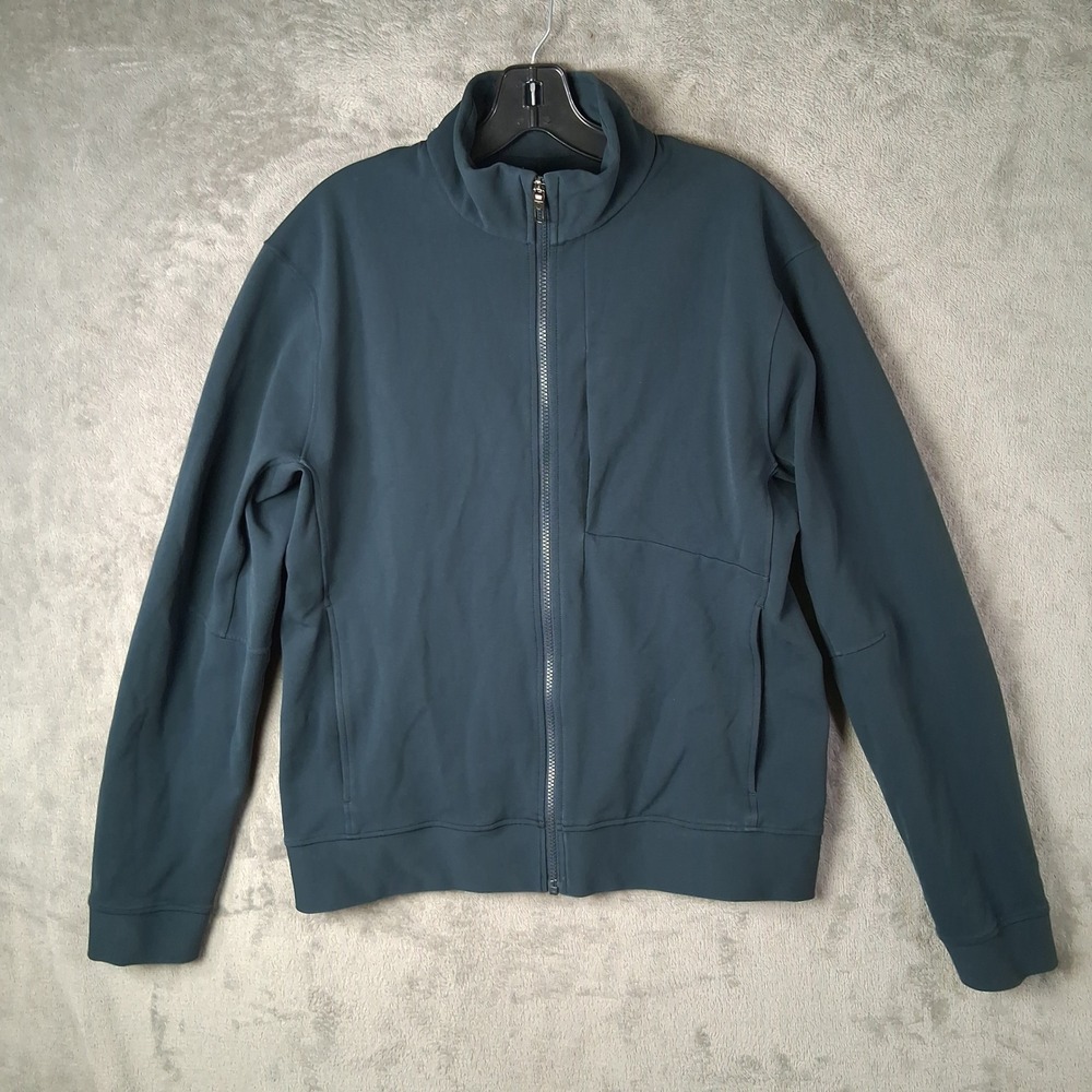 Lululemon Sojourn Jacket Mens Large Slim Navy Blue Luxtreme Full Zip M3CS4S